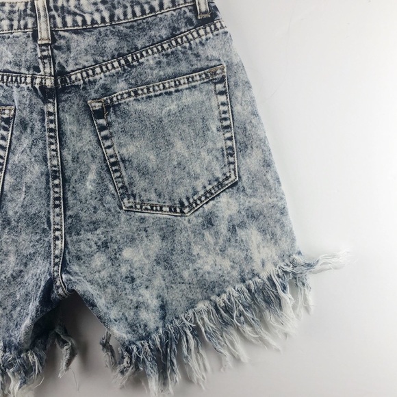 Uniq by Litz Acid Wash Distressed Shorts Sz M - Picture 6 of 7